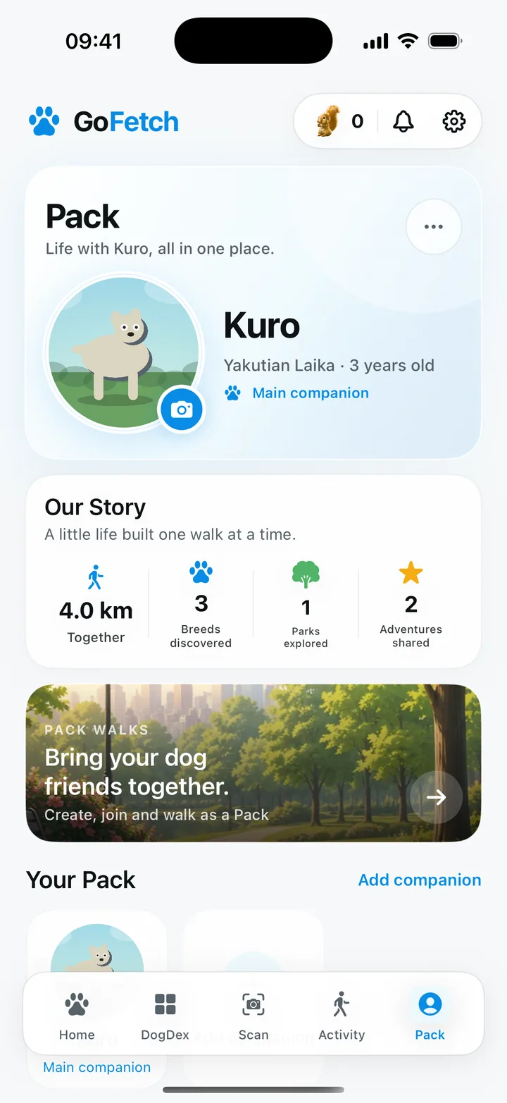 Kuro's GoFetch profile
